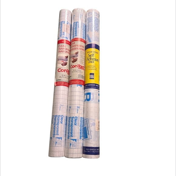 Bundle 3 unopened Rolls Clear adhesive Artwork School Office Con-tact MagicCover - Picture 1 of 6